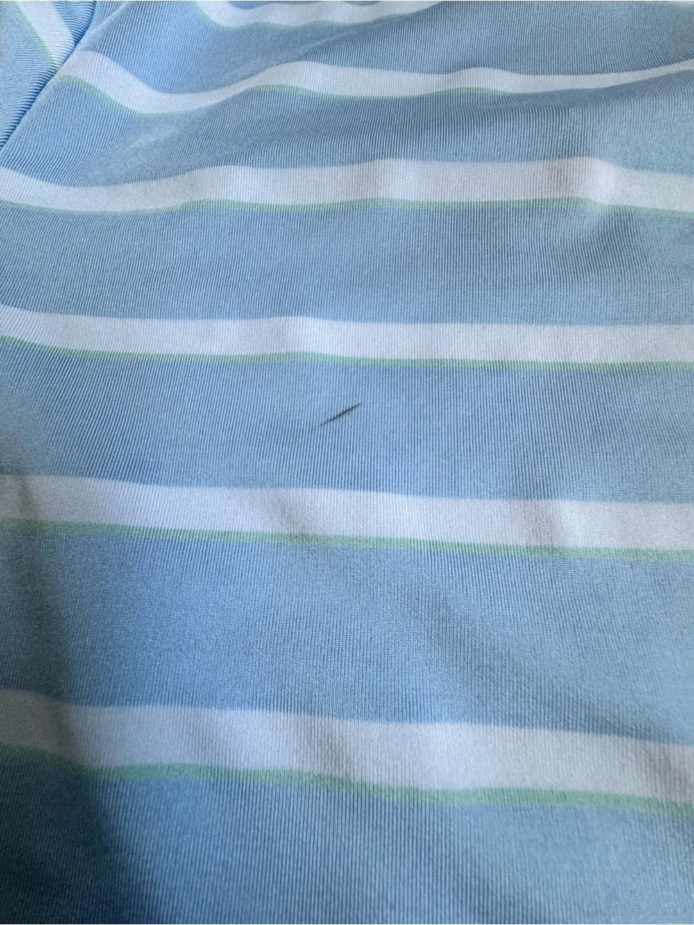 Ralph Lauren Light Blue & White Striped Polo Golf Shirt